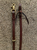 Leather Roping Rein, heavy oil, 5/8 inch x 8 foot