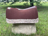 5 Star Saddle Pad Dark Chocolate 7/8 inch Ivory Cowboy Tooled Full length 30x28