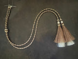 Horse hair Stampede String with Pins and Silver Balls for Cowboy Hats