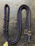 Martha Josey barrel rein black purple