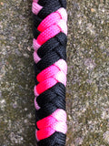Braided Nylon & Leather Over N Under Whip Close Up