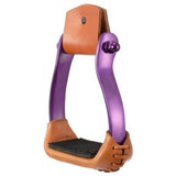 Tough-1 Polished Purple Aluminum Western Stirrups