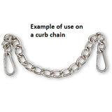 Spring Snap Carabineer Clip for Curb Chains Zinc Plated 1-1/2 inches long 4276
