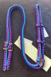 Martha Josey Super Knot Barrel Racing Rein Purple/Hot Pink/Turquoise