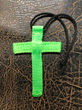 Lime Green Saddle Cross