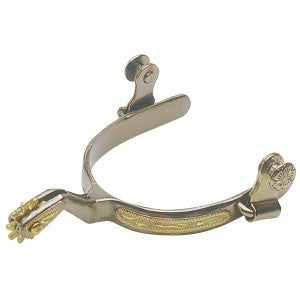 Mens Roping Spurs with Brass overlay 15973M