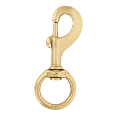 Solid brass swivel snap for lead ropes