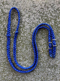 Braided Adjustable Single Knot Pony Rein, Royal Blue