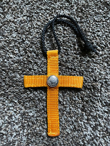 Saddle Cross with Concho, Golden Yellow