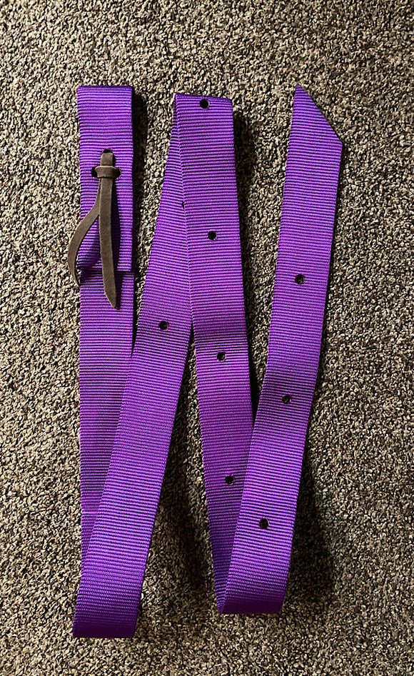 Mustang Nylon Cinch Latigo Strap Purple, 10 hole, 1-3/4