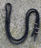 Braided Adjustable Single Knot Pony Rein, Black