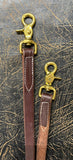 Hot Oil Leather Tie Down Strap 5/8 inch wide with Brass Hardware