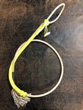 Deluxe Lariat Rope Braided Over & Under Whip Yellow