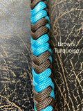 Braided Nylon & Leather Hand Quirts for Horses - 8 colors available