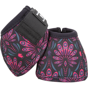 Classic Equine Designer No Turn Dyno Bell Boots - Peacock