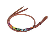 Circle Y Rainbow Leopard Beaded Over & Under Whip 1069-54-SX