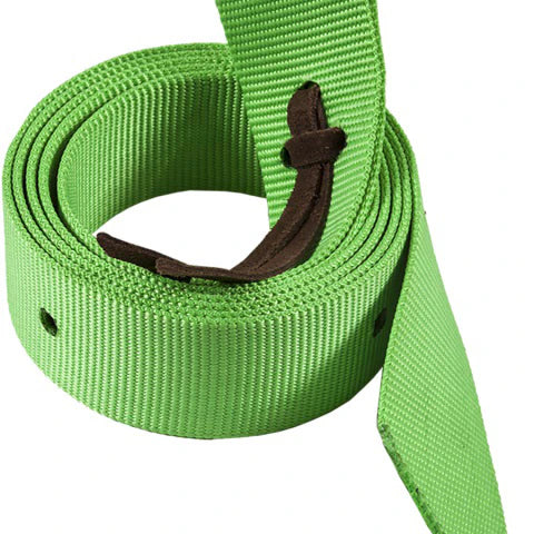 70 Inch Strap Nylon Cinch Latigo Strap Lime, 10 hole, 1-3/4