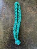Teal Nylon Braided Tie down Hobble for horses attaches to breastcollar