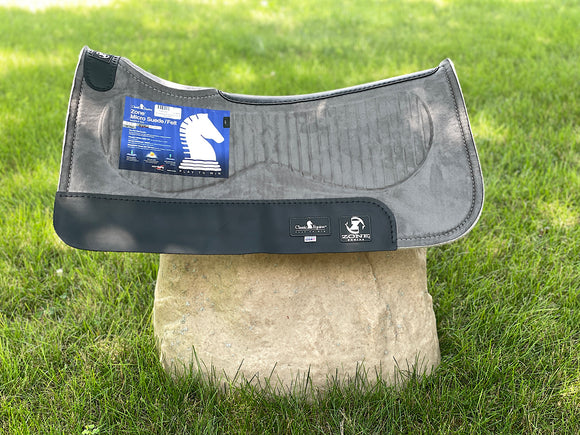 Classic Equine Micro Suede Saddle Pad 30x30 Grey Gray