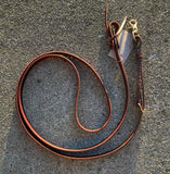 Leather Roping Rein, heavy oil, 5/8 inch x 8 foot