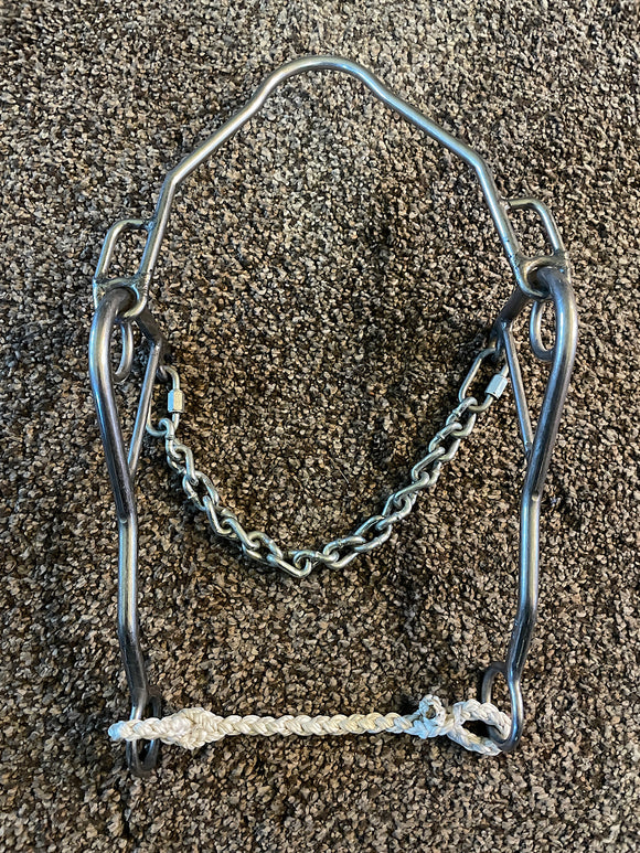 Reinsman Steel Nose Hackamore with 8 inch shanks