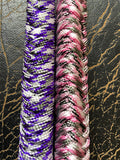 Braided Nylon & Leather Hand Quirt Pink Camo Purple Camo