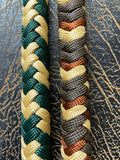 Braided Nylon & Leather Hand Quirt Hunter Tan Brown Rust Tan