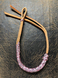 Braided Nylon & Leather Hand Quirt Pink Camo