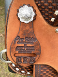 12.5 inch Pro Rider Saddle dark oil buck stitching