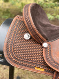 15 inch Pro Rider Saddle with spray buff finish Leather horn