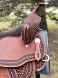 15 inch Pro Rider Saddle with spray buff finish Leather horn