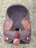 15 inch Pro Rider Saddle with spray buff finish Leather horn