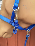 Parker enterprises royal blue trail bridle halter combination with lead/neck rope