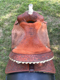 Used 16 inch Billy Cook Half Breed Barrel Saddle model 2010 with matching breastcollar and rear cinch