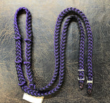 Martha Josey Extra Thick Super Knot Barrel Rein Purple/Black