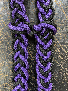 Martha Josey Extra Thick Super Knot Barrel Rein Purple/Black