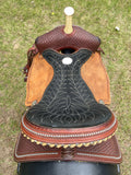 15 inch hot oil, original Billy Cook with 6 inch rear cinch, matching breastcollar, and 2 inch original Walls stirrups