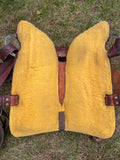 15 inch hot oil, original Billy Cook with 6 inch rear cinch, matching breastcollar, and 2 inch original Walls stirrups