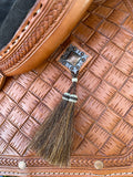 14 inch Pro Rider Saddle, carved basket tooling, cut corner skirt, 5053-7MGT-NOI