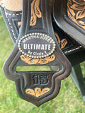 15 inch Circle Y Josey Cash Patriot Spirit Barrel Saddle, wide tree, MJ57