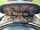 15 inch Circle Y Josey Cash Patriot Spirit Barrel Saddle, wide tree, MJ57