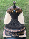 15 inch Circle Y Josey Cash Patriot Spirit Barrel Saddle, wide tree, MJ57