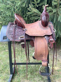 14.5 inch Circle Y Josey Cash Maverick Barrel Saddle MJ46