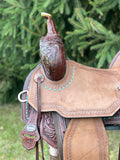 14.5 inch Circle Y Josey Cash Maverick Barrel Saddle MJ46