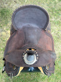 15 inch Circle Y Josey Cash Outlaw Barrel Saddle
