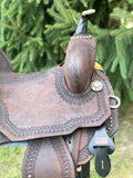 15 inch Circle Y Josey Cash Outlaw Barrel Saddle