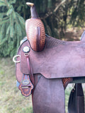 16 inch Circle Y Josey Cash Outlaw Barrel Saddle wide tree
