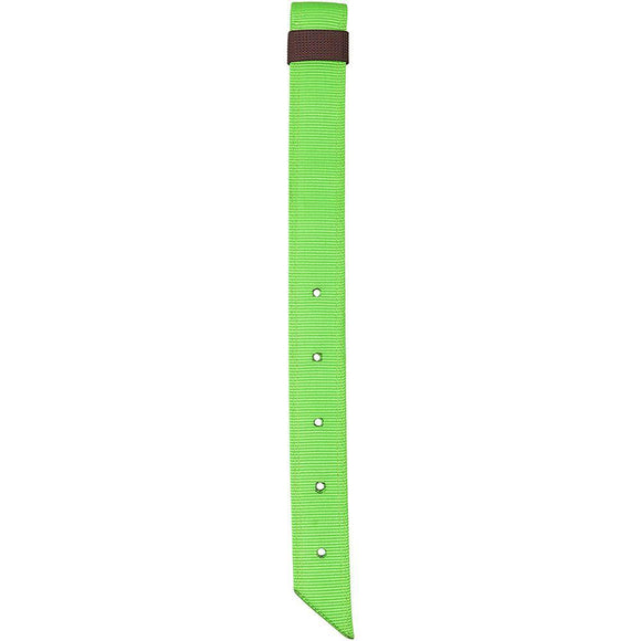 Mustang lime green, heavy duty, doubled and stitched, nylon off billet with keeper