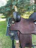 14 inch Circle Y Josey Revolution Barrel Saddle, wide Flex 2 tree