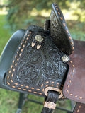 14 inch Circle Y Josey Revolution Barrel Saddle, wide Flex 2 tree